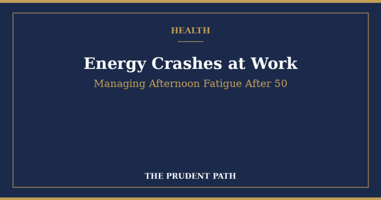 Energy Crashes at Work: Managing Afternoon Fatigue After 50