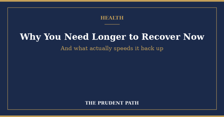 Why You Need Longer to Recover Now, and What Actually Speeds It Back Up